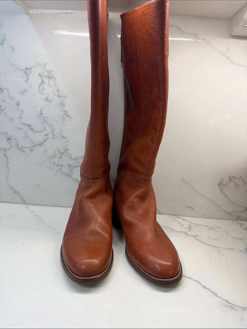 Madewell Cognac Leather Boots